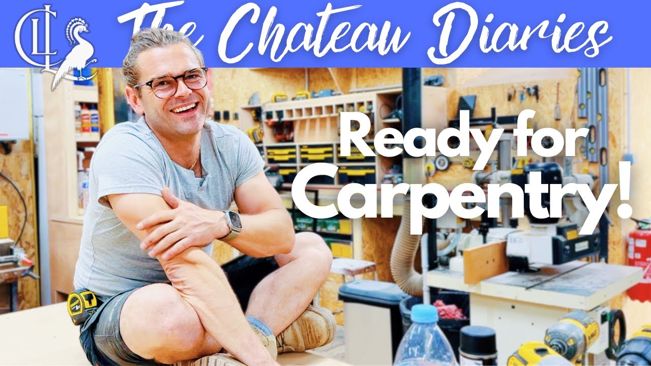 YouTube post by @TheChateauDiaries for Foreo. Caption reads: Amaury’s FINISHED his New Workshop at the Chateau!....