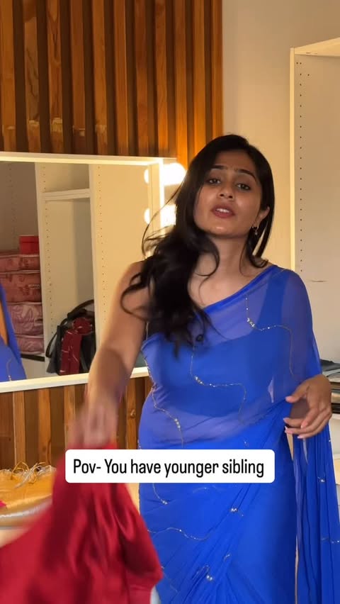 Instagram post by @rajisriv for Poorvika. Caption reads: [...] sibling 🤣 Hey guys!
Just visited Poorvika....