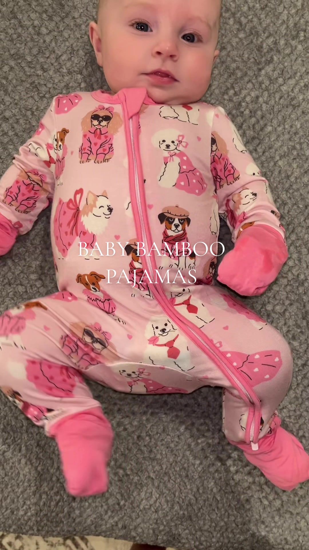 TikTok post by @kbrandt95 for PatPat. Caption reads: [...] puppy dog bamboo pajamas! @PatPat....