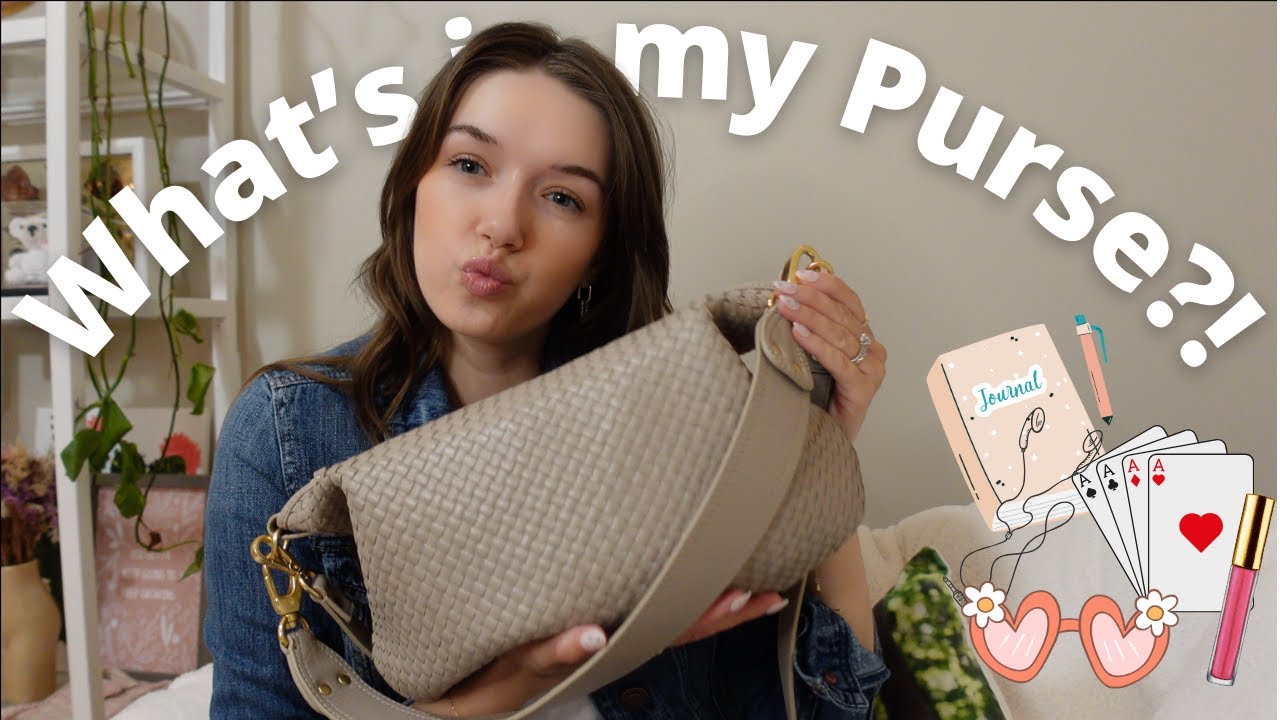YouTube post by @withlovesavana for Andar. Caption reads: What's in My Purse: HONEST THOUGHTS about the....