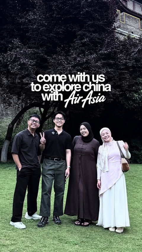 Instagram post by @santan.asean for AirAsia. Caption reads: [...] flew from singapore to xi’an with....