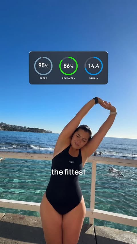 Instagram post by @aliciaaromijn for WHOOP. Caption reads: This year has felt like a really big shift for me.....