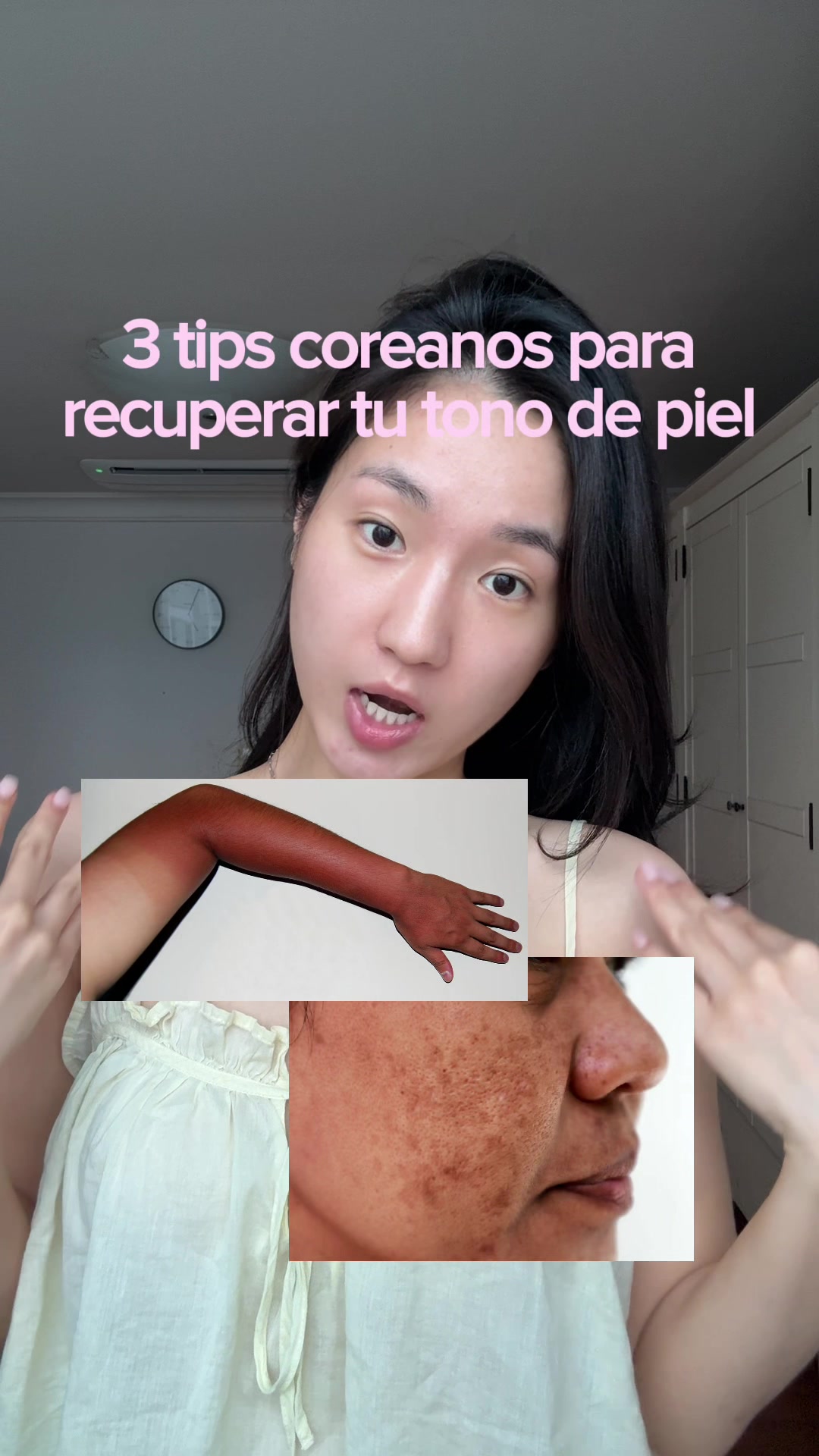 TikTok post by @kelly.coreana for Purcell. Caption reads: [...] + glutation = ✨RECUPERAR EL TONO✨ @PURCELL....