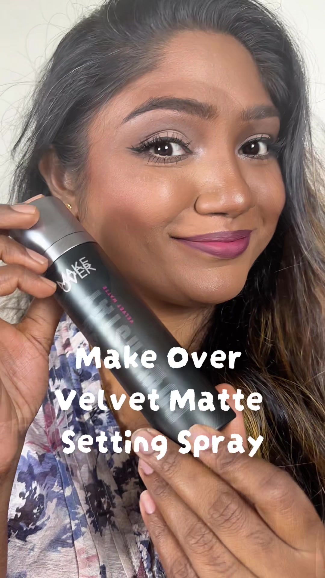 TikTok post by @ruthneesamalar for Make Over. Caption reads: Newest setting spray from @Make Over Official....