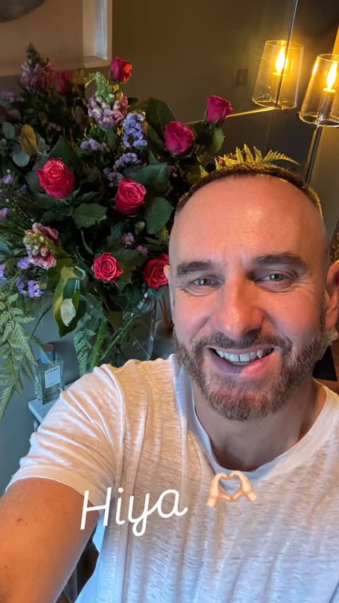 Instagram post by @markheyesstylist for Arena Flowers. Caption reads: I do love my flowers 🥰 and thank you....