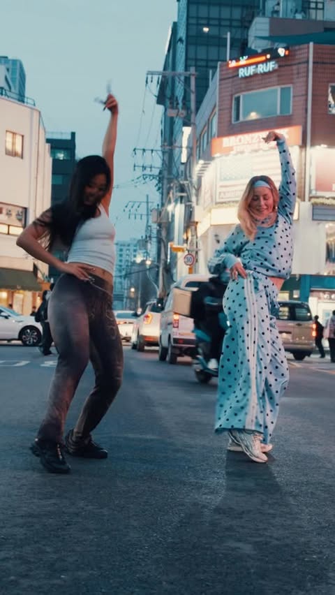 Instagram post by @steffi_mercie for Red Bull. Caption reads: Publiciteit <3 danced our asses of on the street....