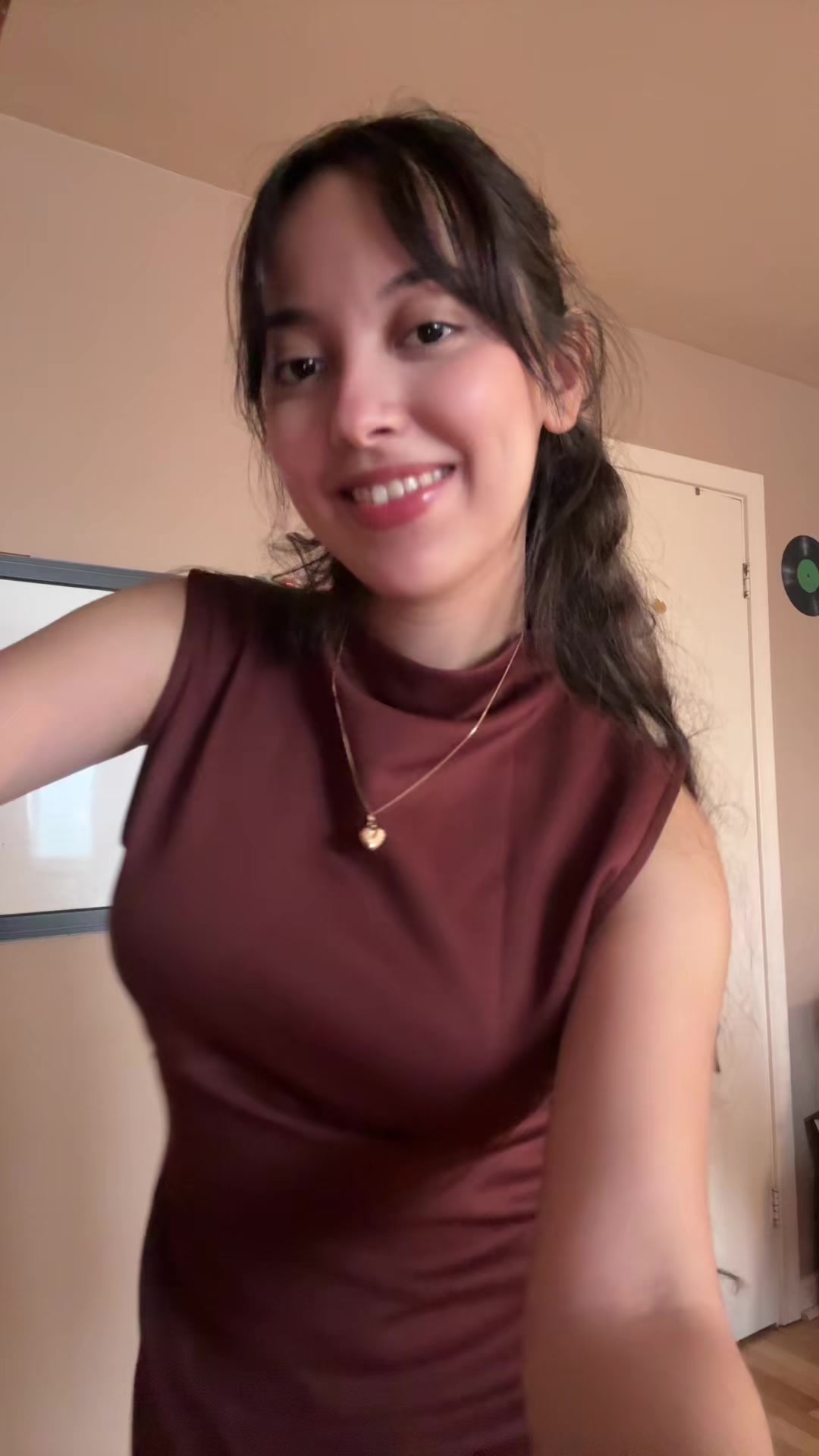 TikTok post by @saarachuuu for Cider. Caption reads: wear THAT dress @Cider 🤎.