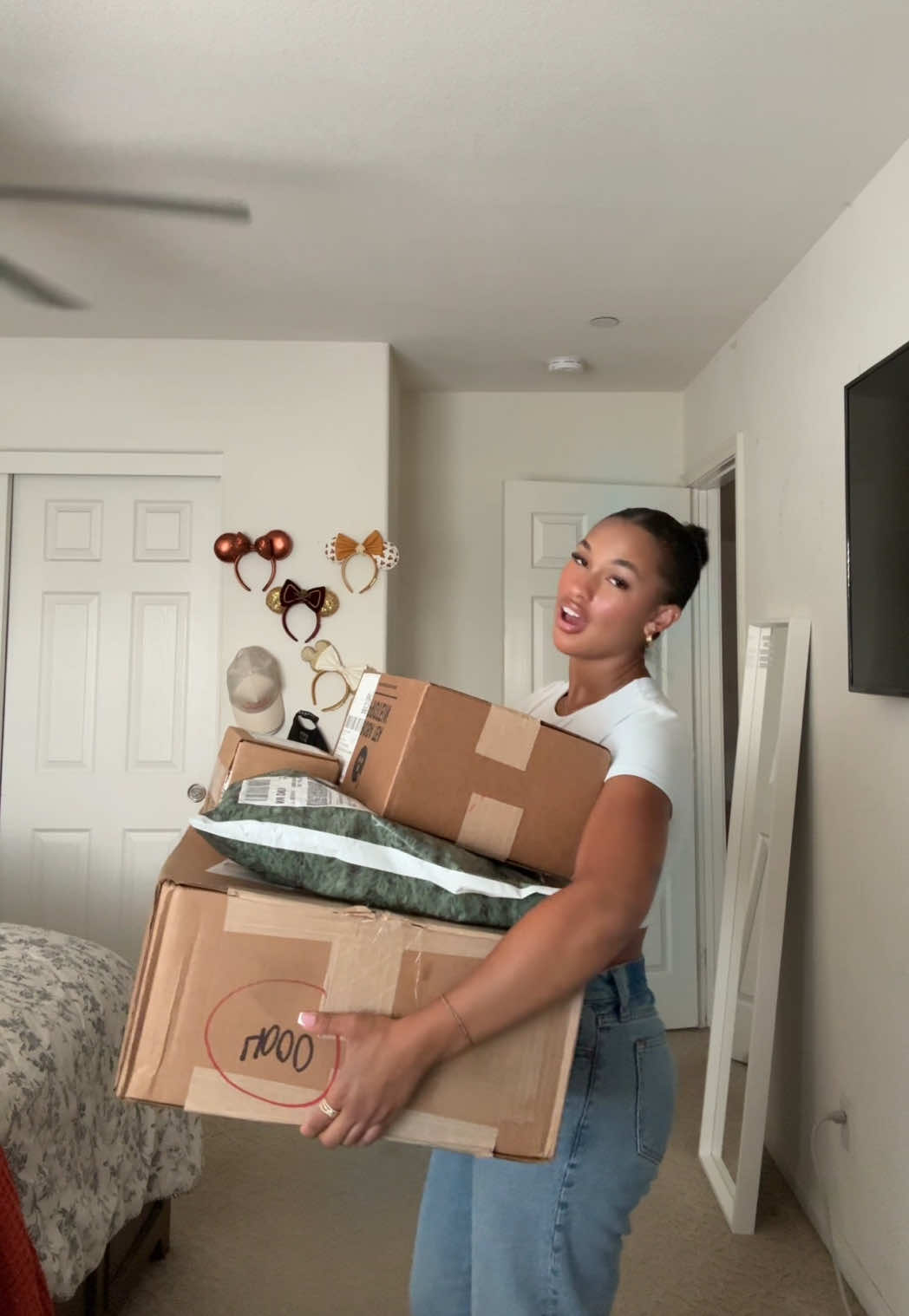 TikTok post by @thenameiscayy for Nette. Caption reads: @tarte cosmetics @Dunkin' @HeyDude @Nette NYC....