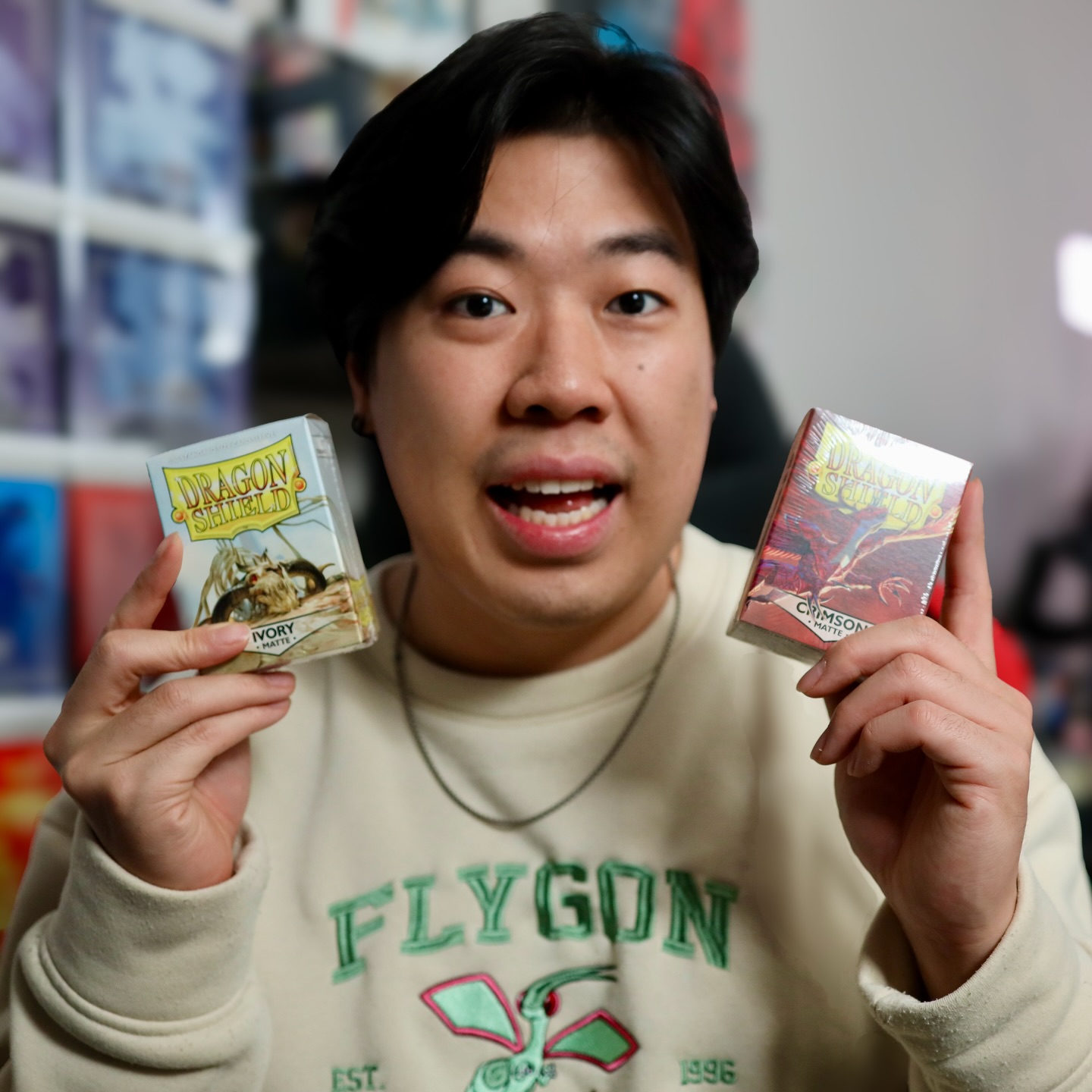 Instagram post by @royalillest.tcg for Dragon Shield. Caption reads: [...] to announce I am now sponsored by....