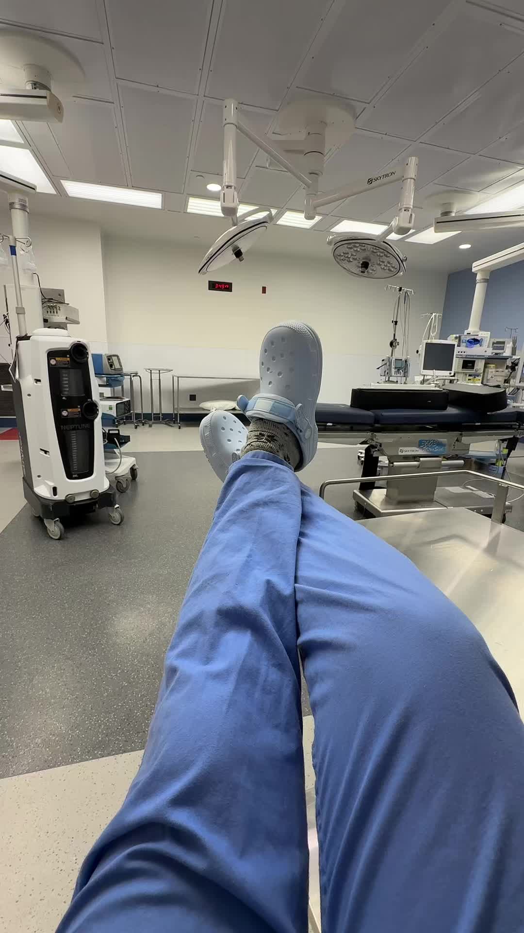 TikTok post by @kiki7161 for Crocs. Caption reads: Crocs work shoe hits all the boxes. No holes,....