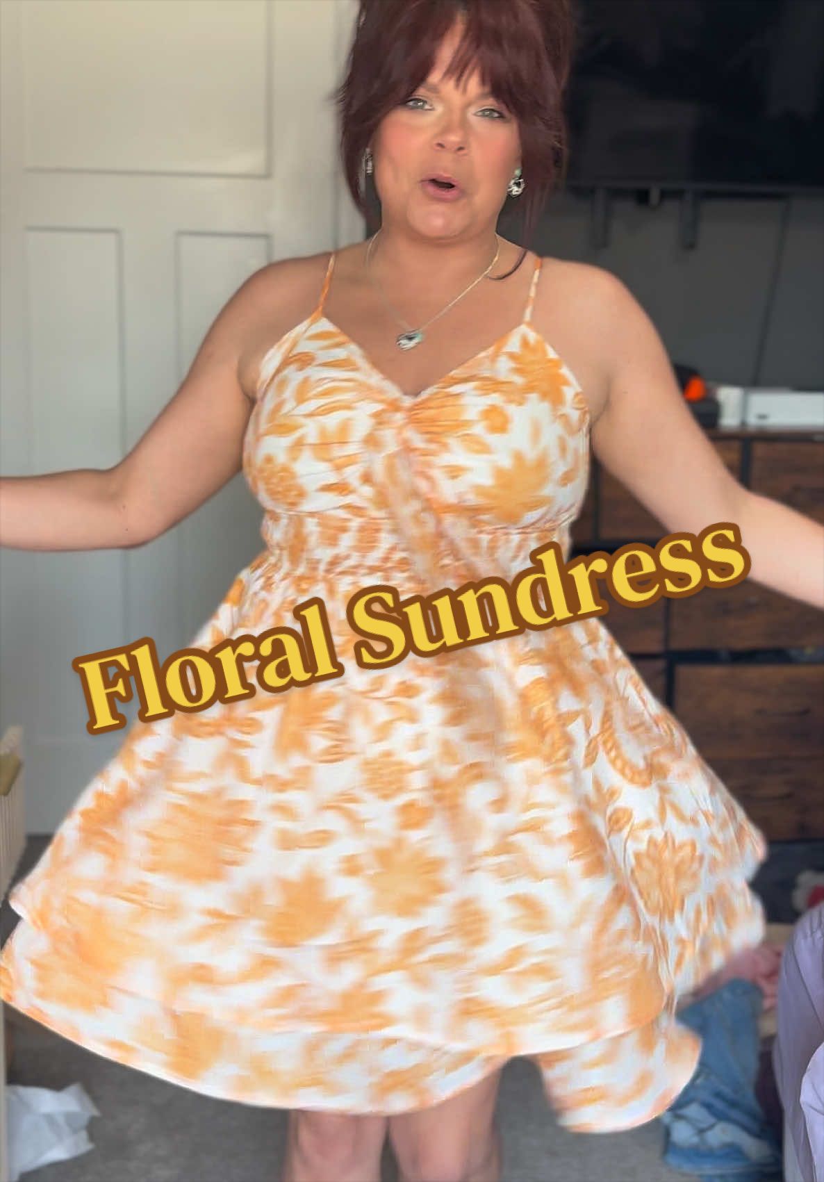 TikTok post by @desiree.fashion.mama for Grace Karin US Shop. Caption reads: @Grace Karin US Shop the cutest little sundress....