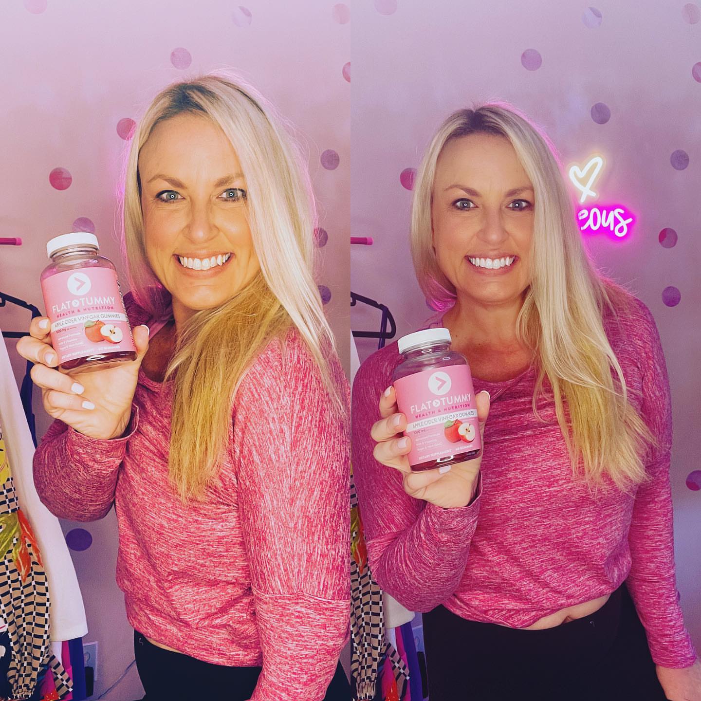 Instagram post by @drsarah1on1 for Flat Tummy Co. Caption reads: Caption: #ad The list of benefits of these....
