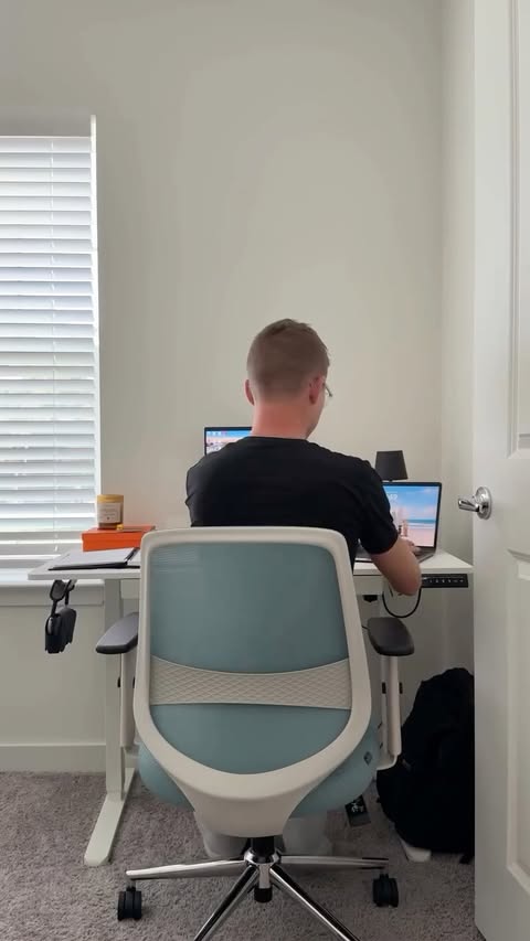 Instagram post by @cameronbarbour1 for Branch Furniture. Caption reads: [...] finally found THE desk chair ✨....