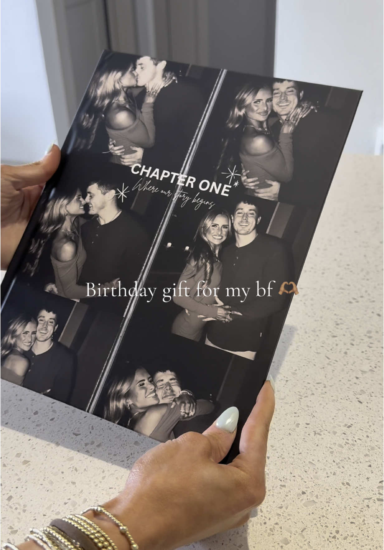TikTok post by @madclemons for Mixbook. Caption reads: @Mixbook I’m obsessed with this!!! 🩷 #birthday....