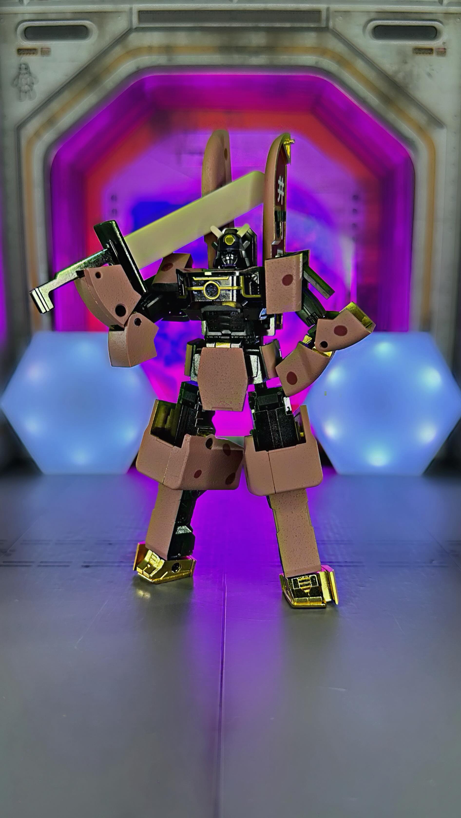 Instagram post by @kltoybox for Entertainment Earth. Caption reads: Bandai Tamashi Nations: Chogokin Azukibar Robot!....