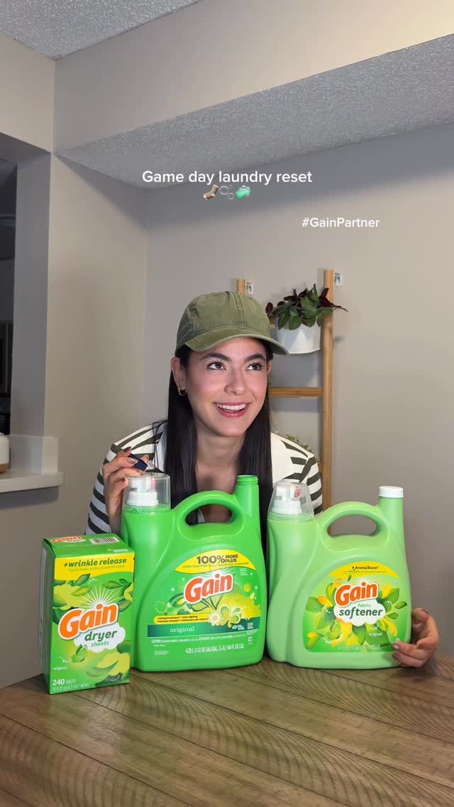 Instagram post by @camilamateron for I Love Gain. Caption reads: #GainPartner Turn your Gameday into Gain Day....