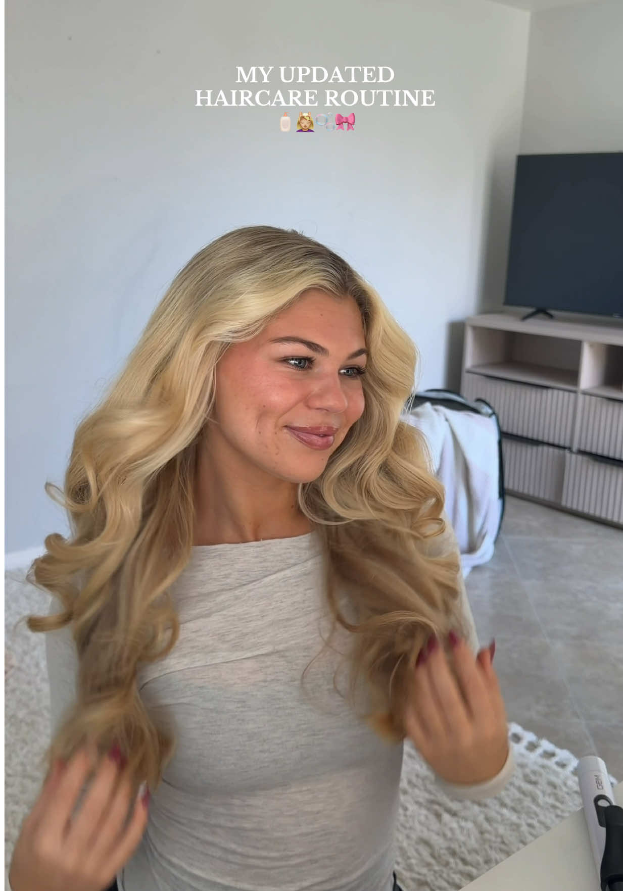 TikTok post by @miahowerton for Tangle Teezer. Caption reads: @Tangle Teezer is my holy grail for reduced hair....