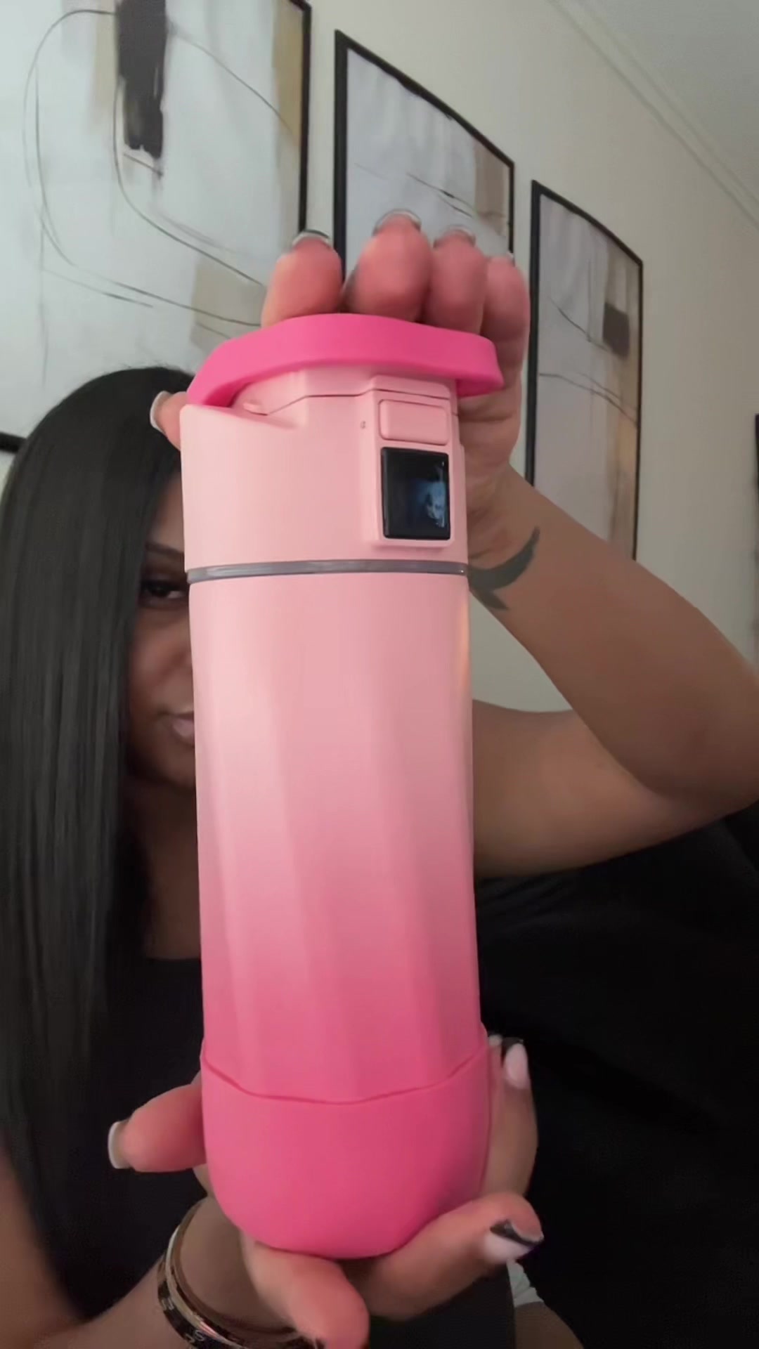 TikTok post by @maddienarleyyy for Water H Costa Rica. Caption reads: Literally a bottle you want to get! @GetWaterH 🩵....