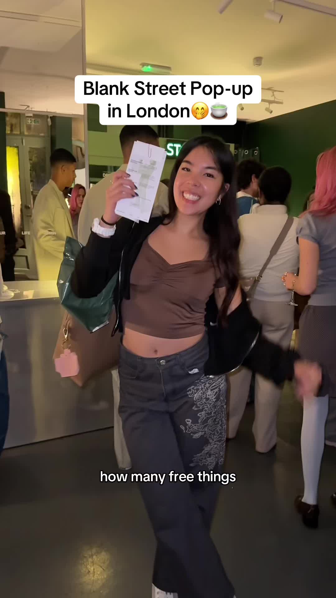 TikTok post by @angelina.pj for Blank Street. Caption reads: BLANK STREET POP UPPP!!! From now till 2nd....