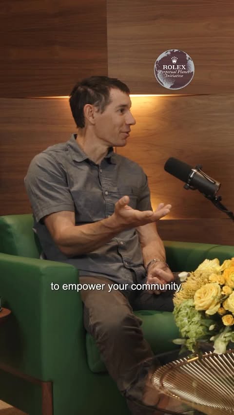 Instagram post by @alexhonnold for ROLEX. Caption reads: [...] Visionaries, in partnership with the @Rolex....