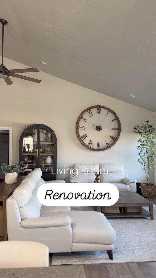 Instagram post by @citygirlmeetsfarmboy for RC Willey. Caption reads: If you give a mouse a cookie🤭….the living room....