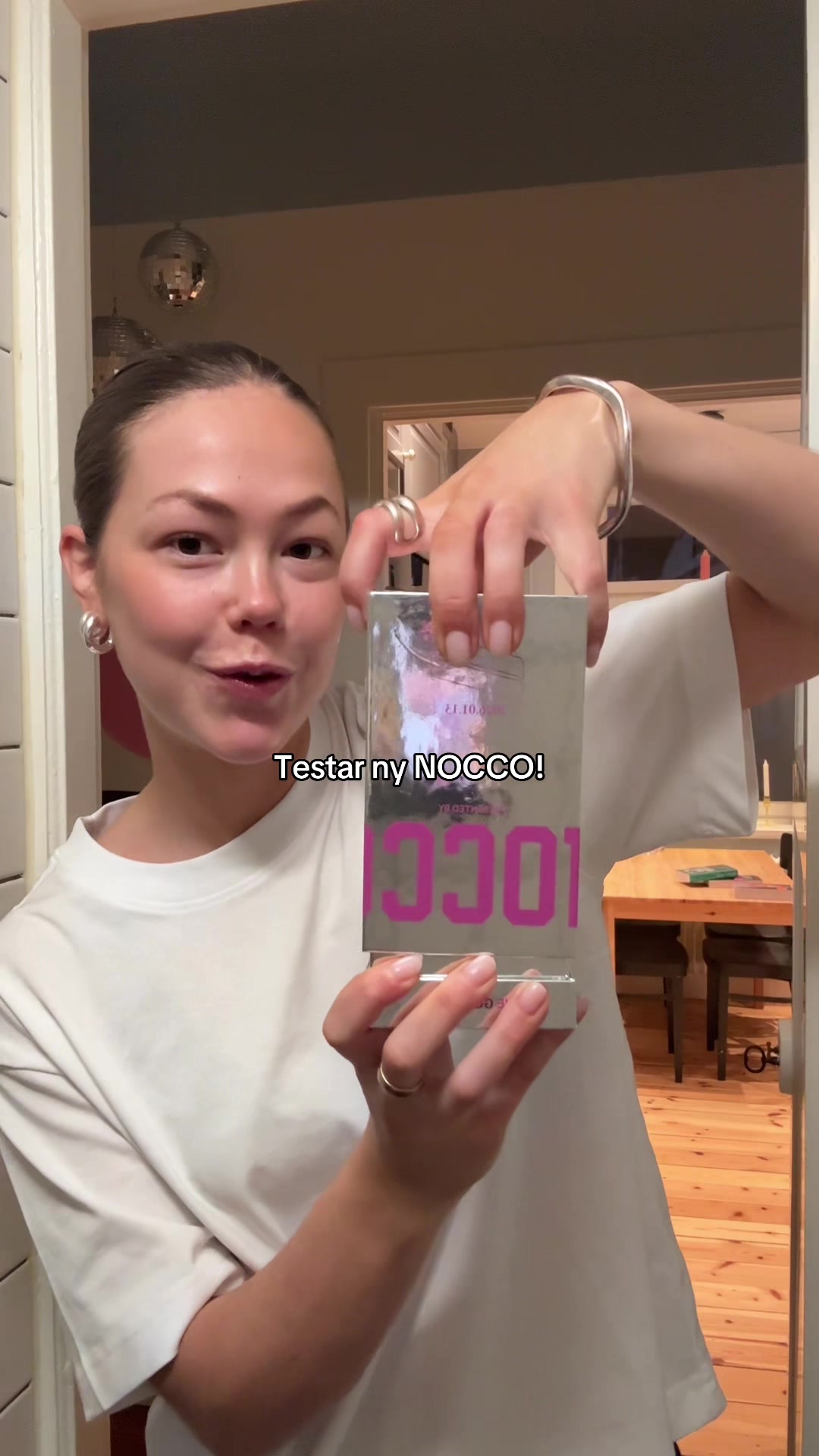 TikTok post by @bjoornamanda for Nocco. Caption reads: Testar nya noccon 🫢 #nocco @NOCCO .