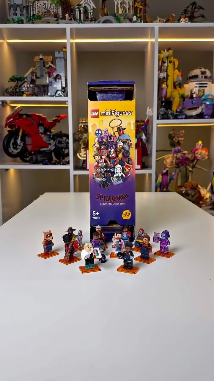 Instagram post by @thebrickpharaoh for Marvel. Caption reads: LEGO Marvel Spider-Man: Across the Spider-Verse....