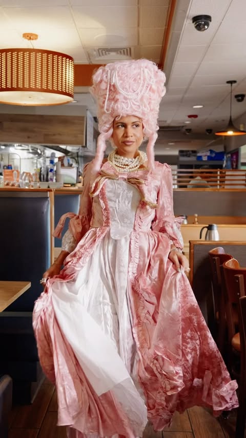 Instagram post by @byaimeekelly for IHOP. Caption reads: Yes I dress up to eat at @ihop because when the....