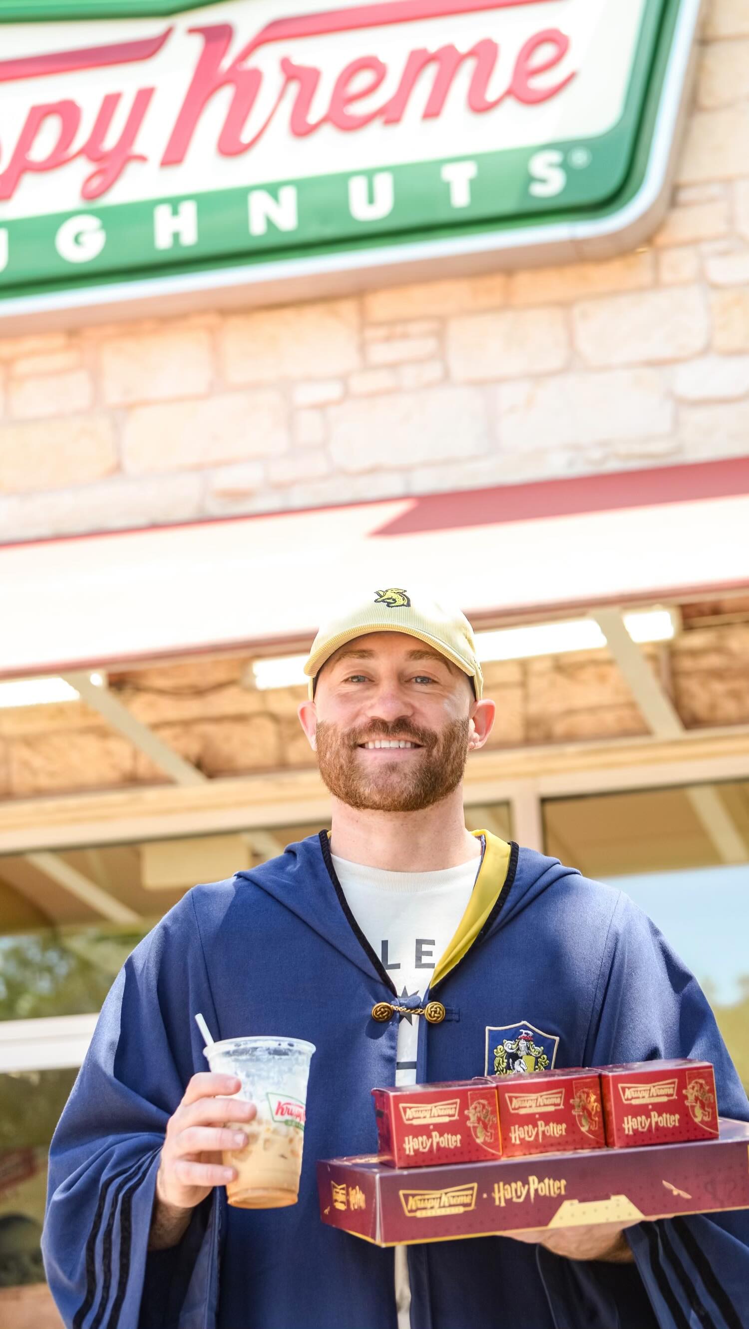 Instagram post by @jakobcl for Harry Potter. Caption reads: [...] with Krispy Kreme’s all new Harry Potter....