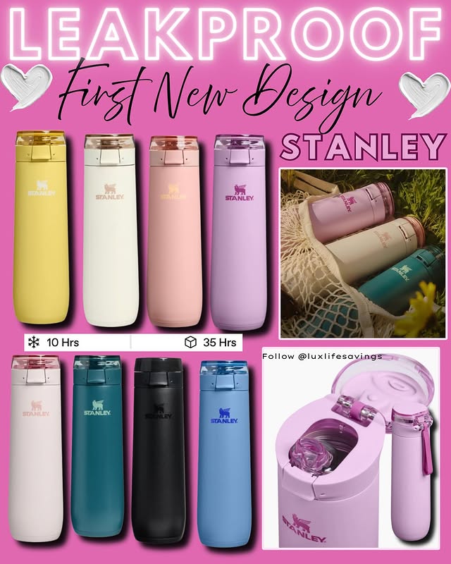 Instagram post by @luxlifesavings for Stanley 1913. Caption reads: [...] and I’ll send you the link 🔗 or....