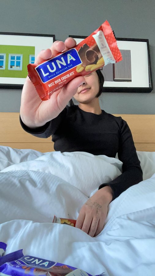 Instagram post by @twinelle_ for LUNA Bar. Caption reads: #PlayAPart and host your own LUNAFEST to tell the....