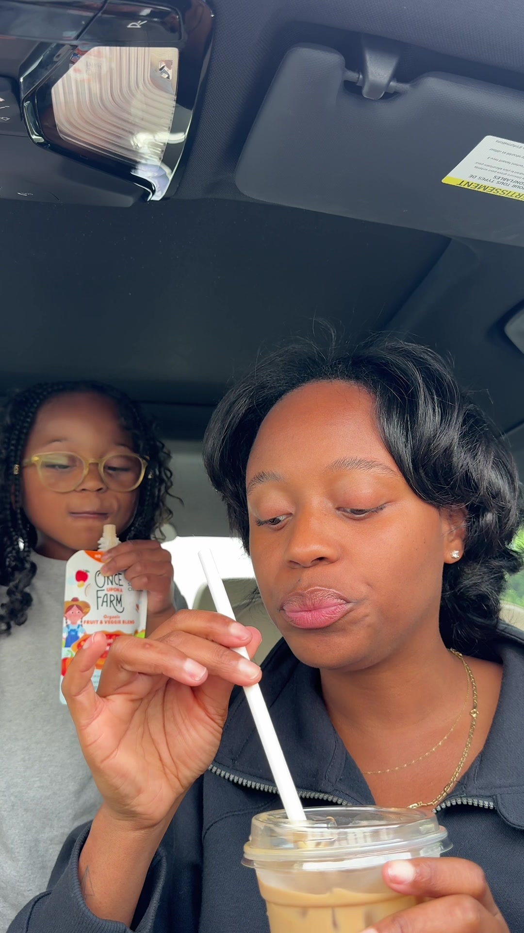 TikTok post by @stehfuhnee_ for Once Upon a Farm. Caption reads: [...] girlies! Me, a late and Cadence, @Once Upon....