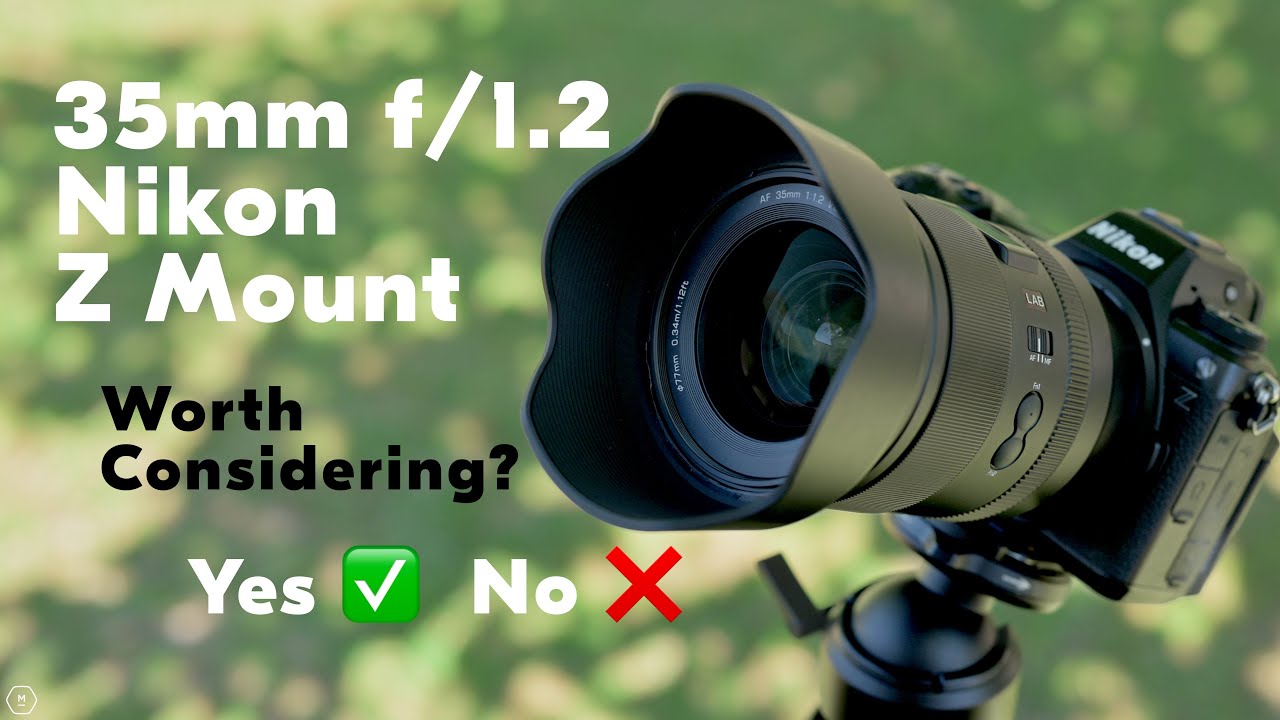 YouTube post by @MattIrwinPhotography for Audiio. Caption reads: Z Mount 35mm f/1.2 | Is Nikon Better? Real World....