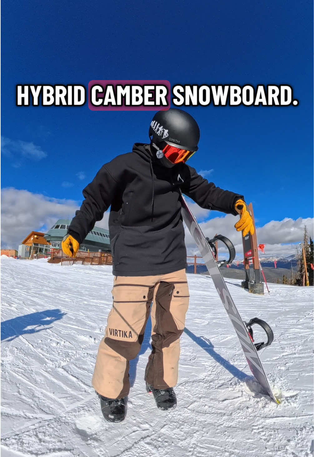 TikTok post by @johnathanbuckhouse for Gilson Snow. Caption reads: This is the @Gilson Snow Undead Snowboard! 🧟‍♂️ .....