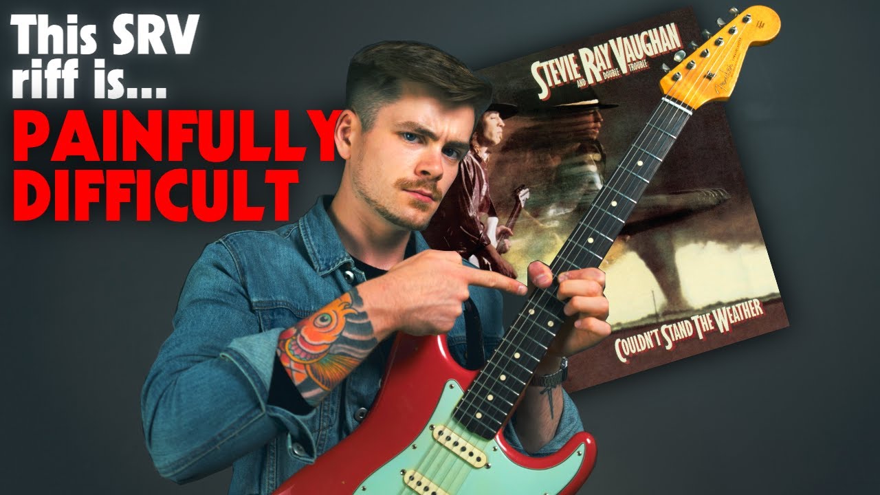 YouTube post by @RossCampbellGuitarist for Pedal Pawn. Caption reads: Stevie Ray Vaughan's HARDEST Riff? (it's not....