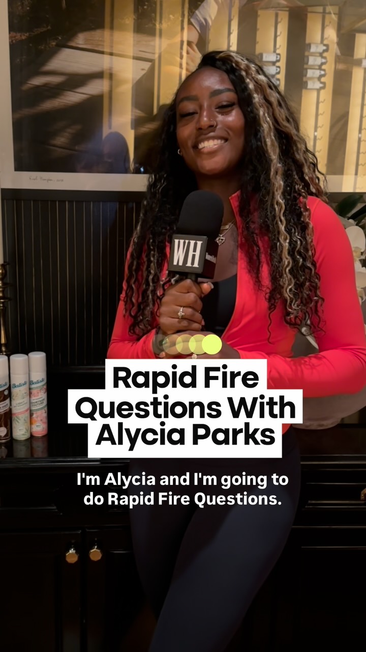 Instagram post by @alycia.parks for Women's Health. Caption reads: We caught up with @alycia.parks before her @usopen....