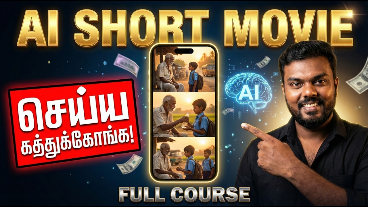 YouTube post by @SkillsMakerTV for Invideo Creators. Caption reads: 🔴 How to Make a Short Film with AI 🎬 Wondershare....