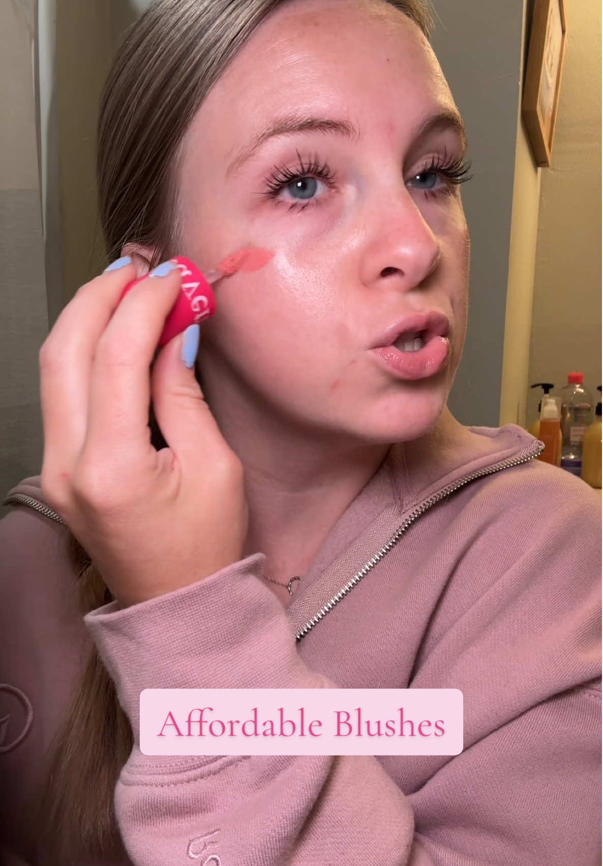TikTok post by @_clauds44 for Heaven Pink. Caption reads: @Heaven Pink blushes are one of my fave affordable....