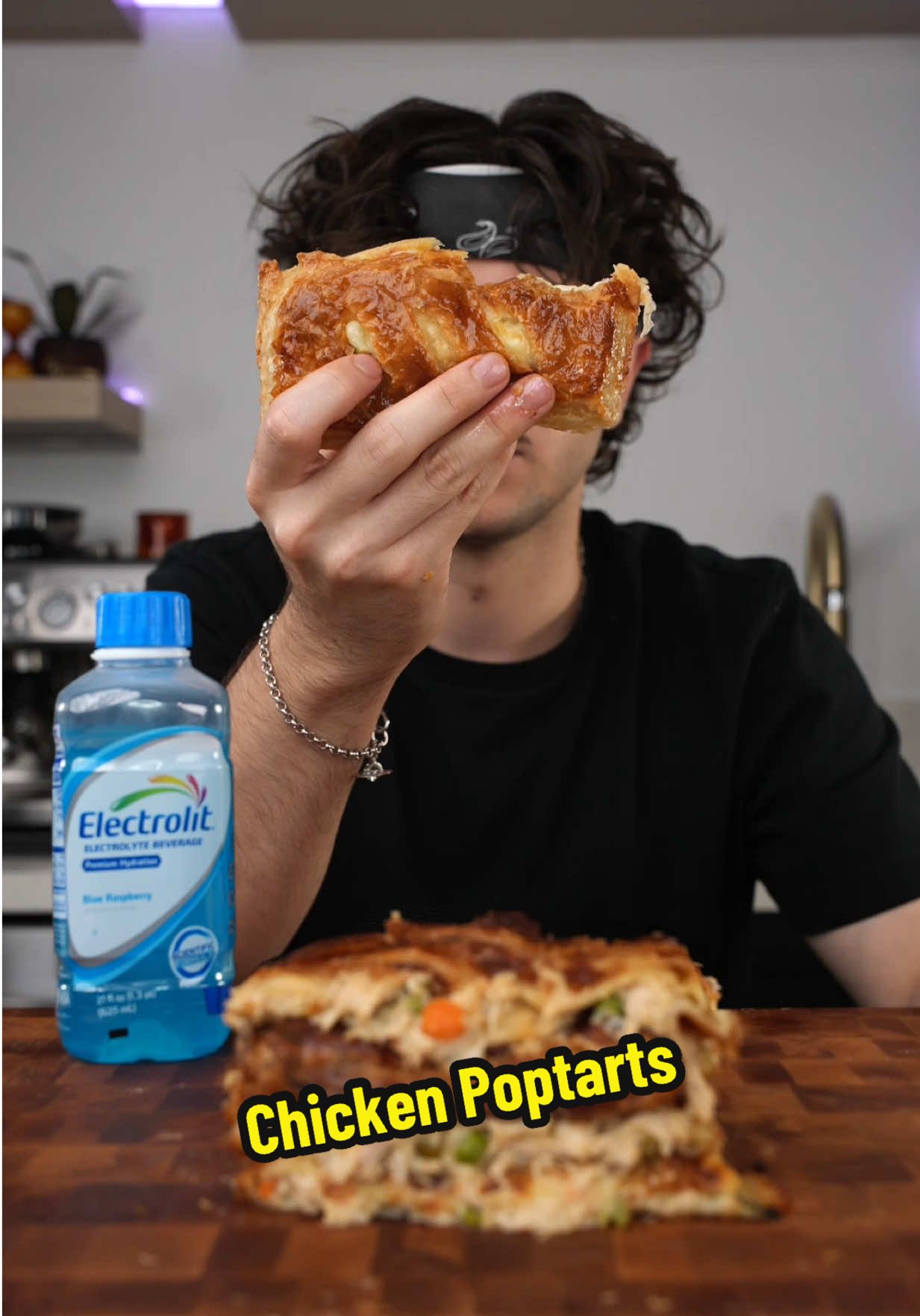 TikTok post by @ryancantcook for Electrolit. Caption reads: @Electrolit Chicken Poptarts #chicken [...].