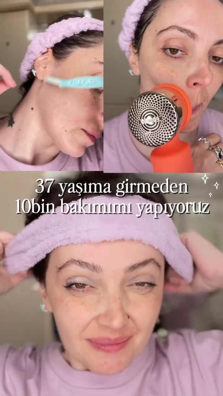 Instagram post by @deyncat for Foreo. Caption reads: Kaş bıyık favori kıl tüy işleri tamamen boykota....