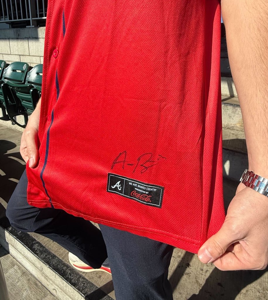 Instagram post by @braves for Truist. Caption reads: Get to @truistpark early tonight for a chance at a....