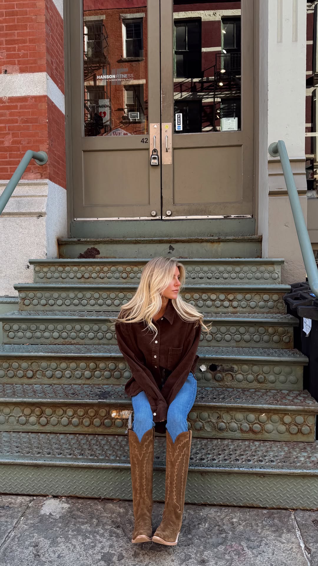 Instagram post by @daniellepheloung for Lucchese. Caption reads: Styling my classic western, hand crafted Italian....