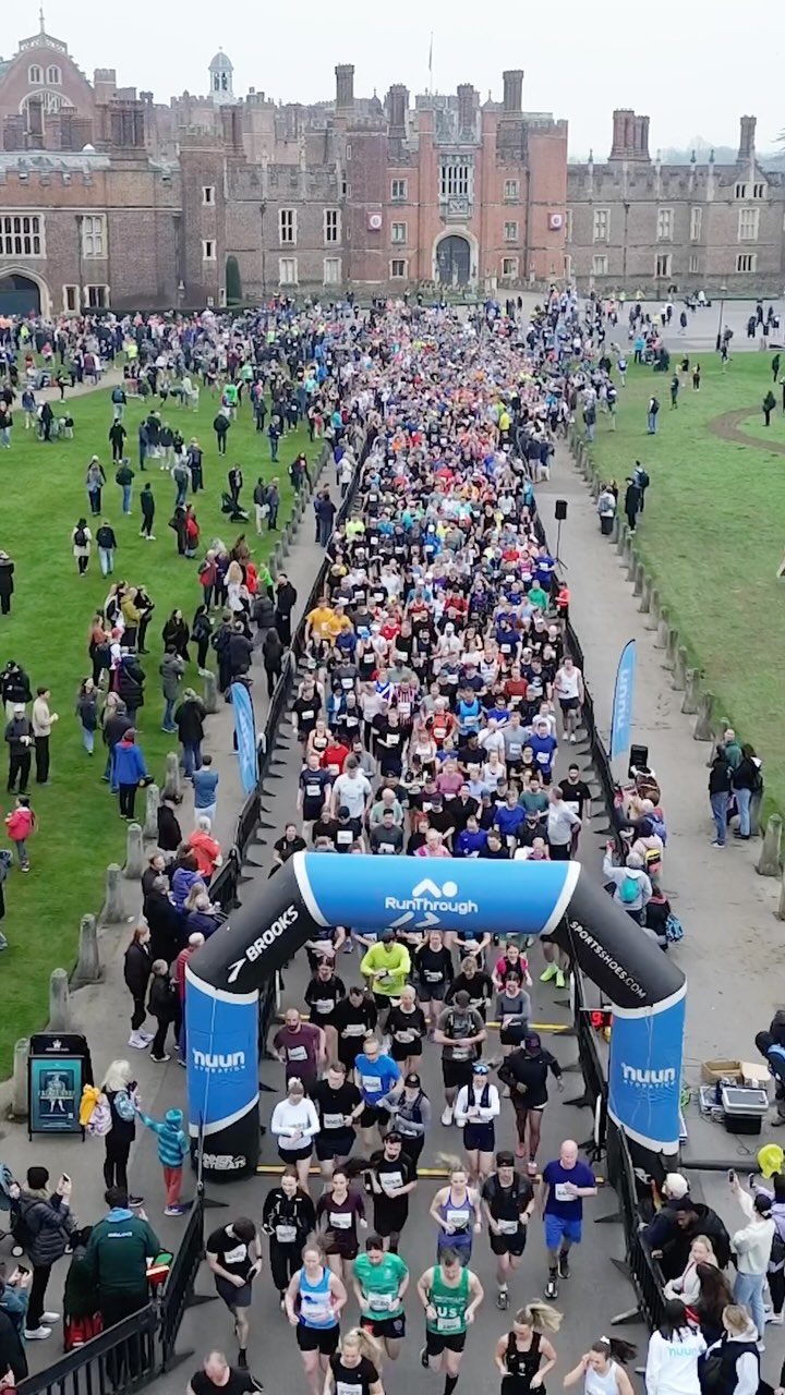 Instagram post by @runthroughsouth for Nuun Hydration. Caption reads: [...] & Palace Half Marathon Presented by....