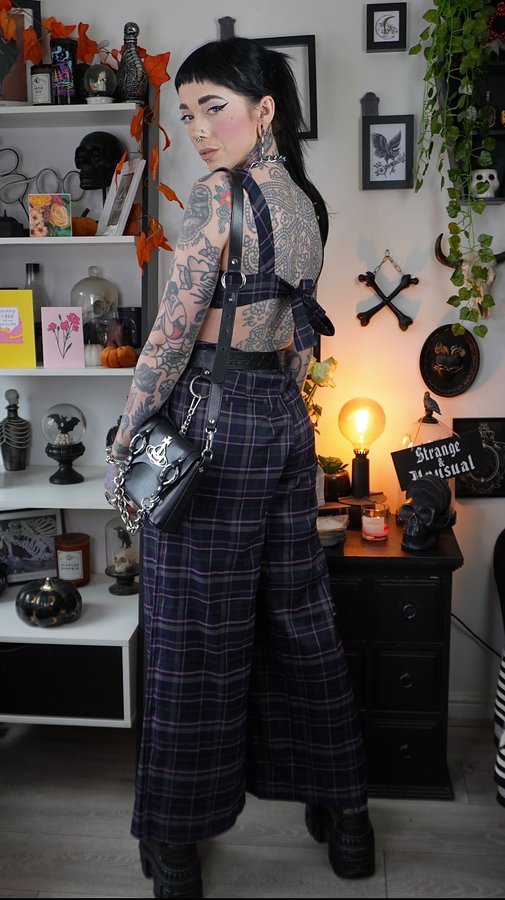 Instagram post by @amylouisehansonxo for Mary Wyatt London. Caption reads: Plan my London outfits with me! 🖤⛓️ - been....