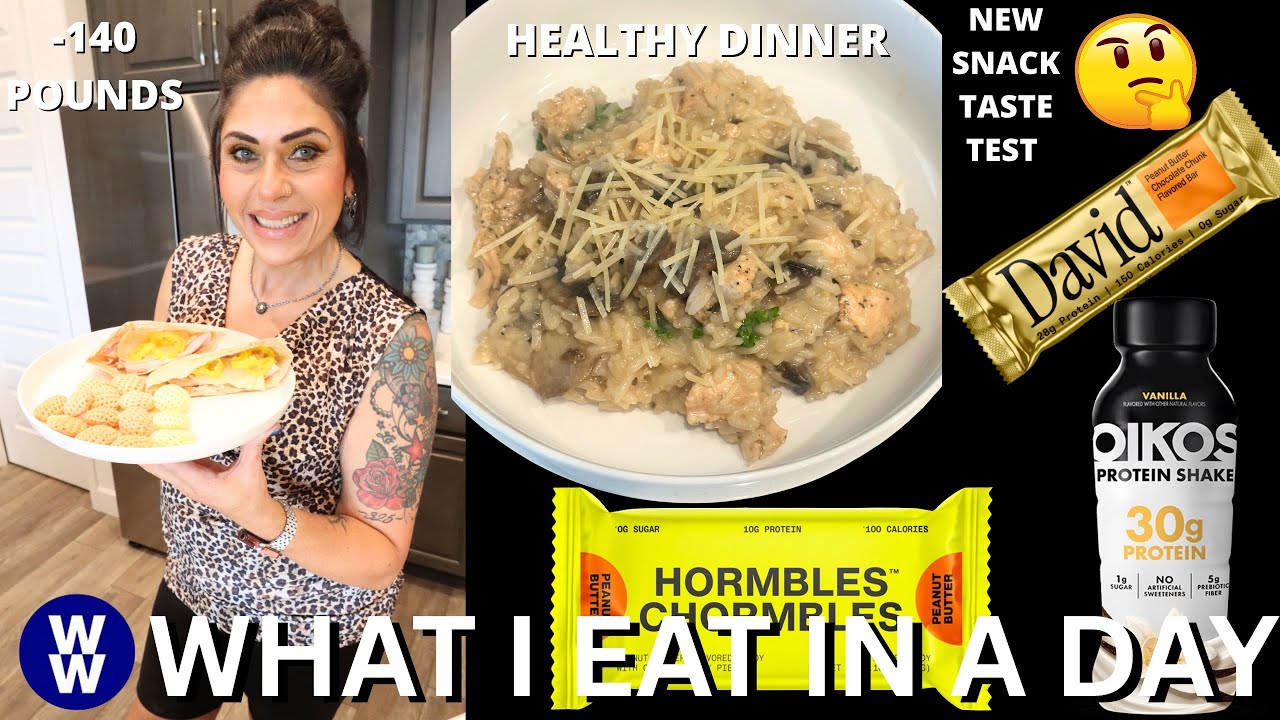 YouTube post by @jennclayton for BUILT Bar. Caption reads: WHAT I EAT IN A DAY ON WW TO LOSE 140 POUNDS - DAY....