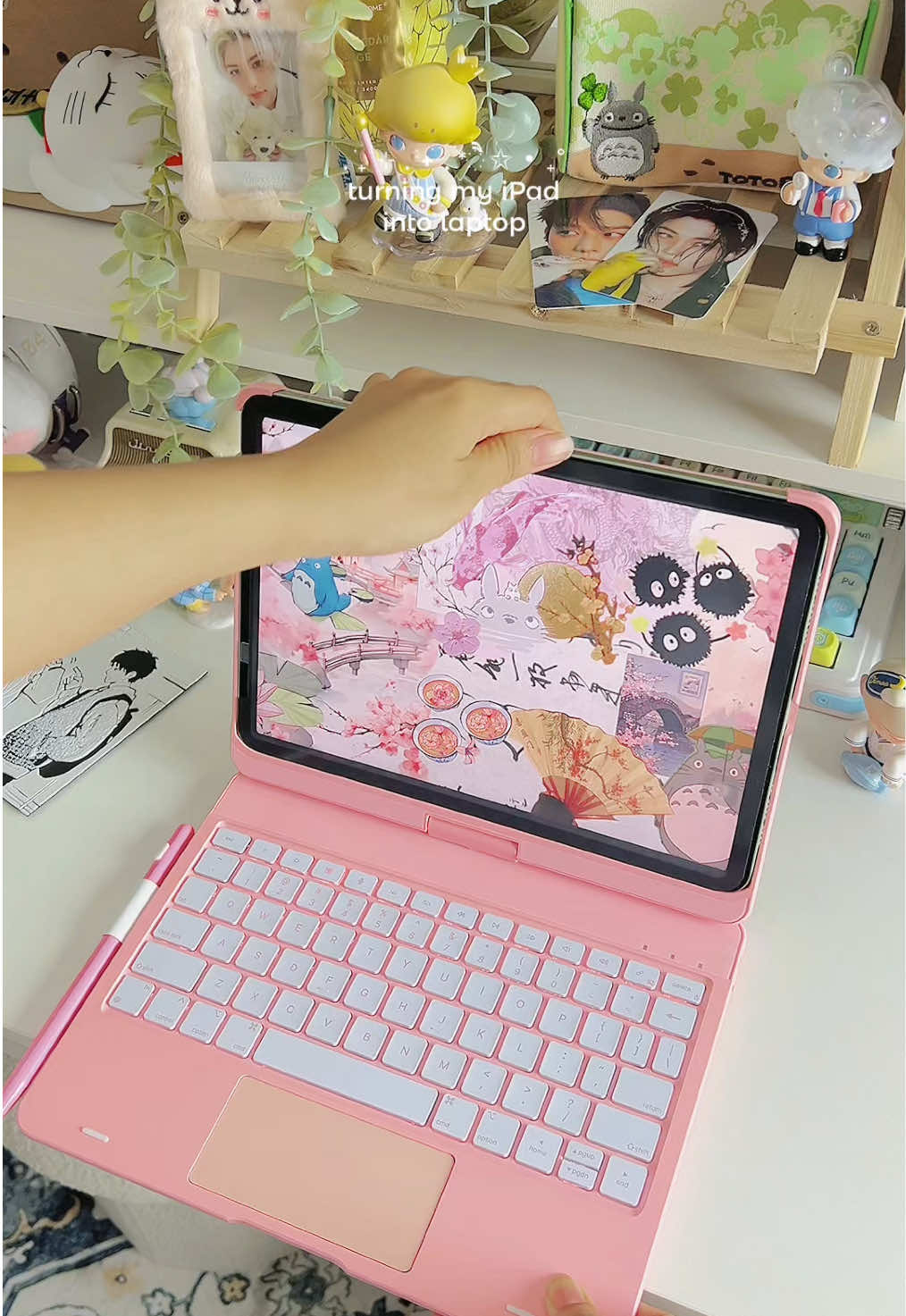 TikTok post by @katarinakoa for Typecase. Caption reads: [...] into a laptop with this ipadcase from....