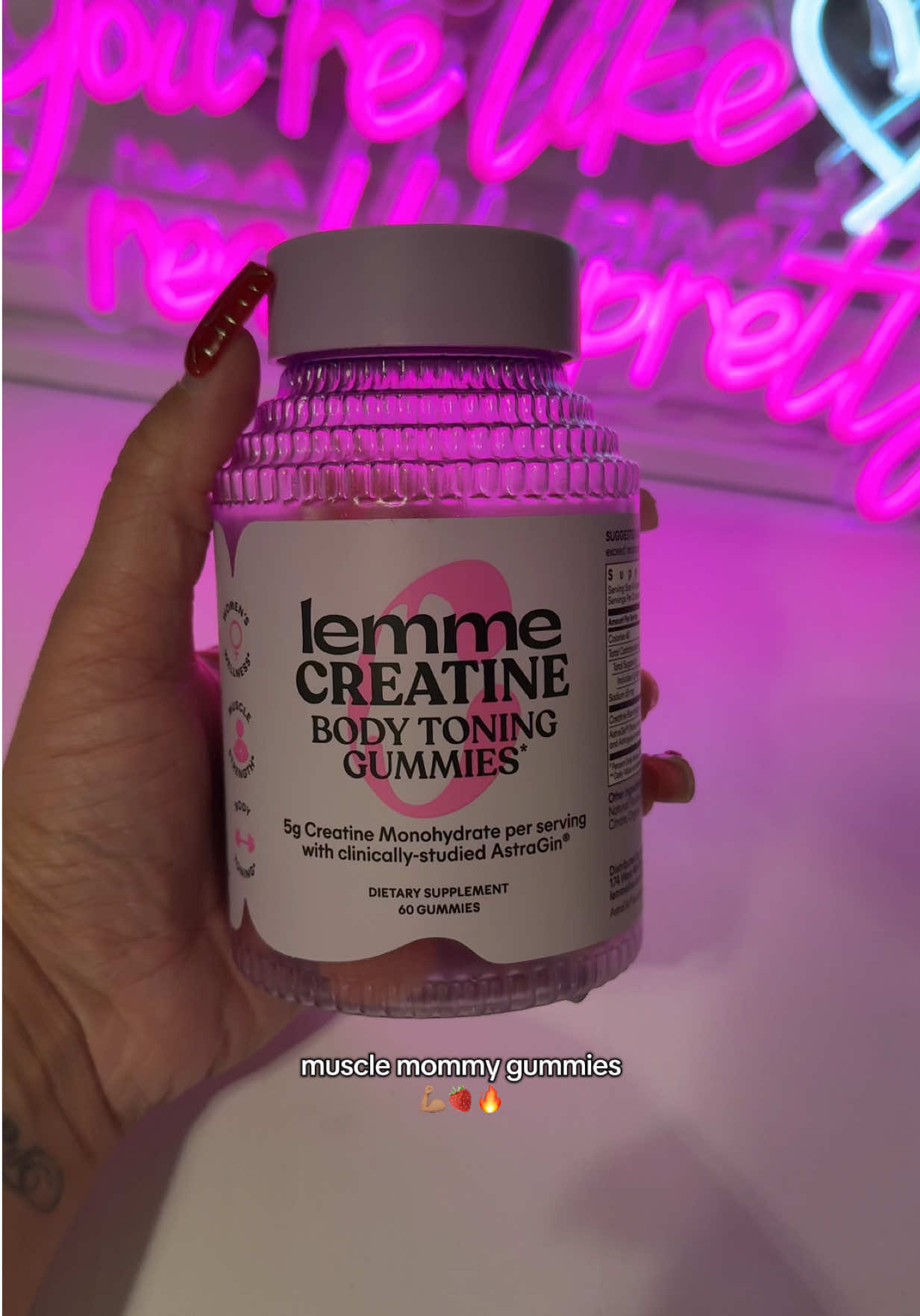 TikTok post by @court.thefitmama for Lemme. Caption reads: [...] because why do these taste like candy?!....