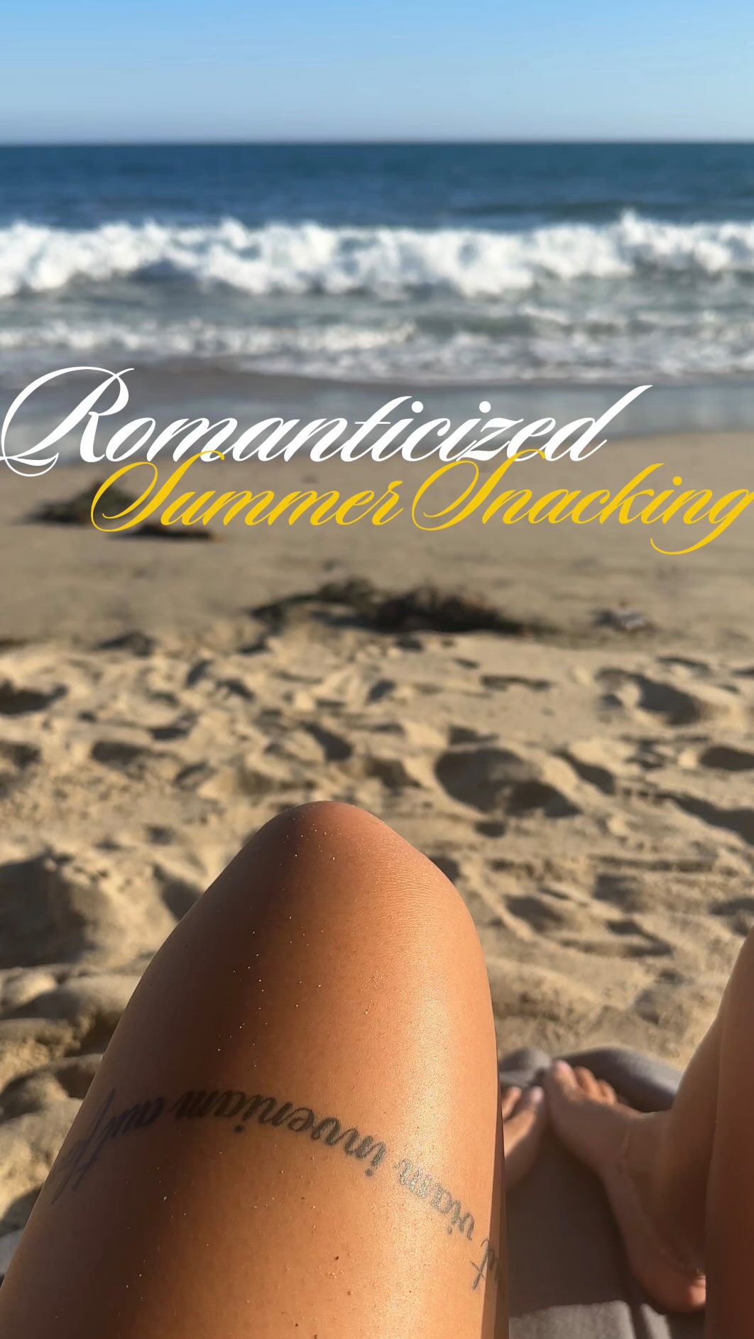 Instagram post by @kendalloliviaaa for RIND Snacks. Caption reads: [...] intentionally this go ‘round 🌅🍑🍎....