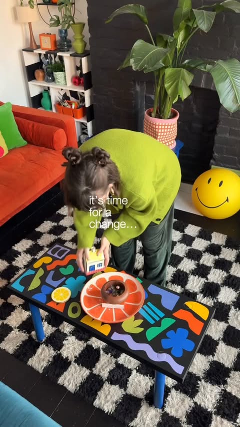 Instagram post by @lyonsathome for Kukoon Rugs. Caption reads: it was about time for this upgrade…

while we....