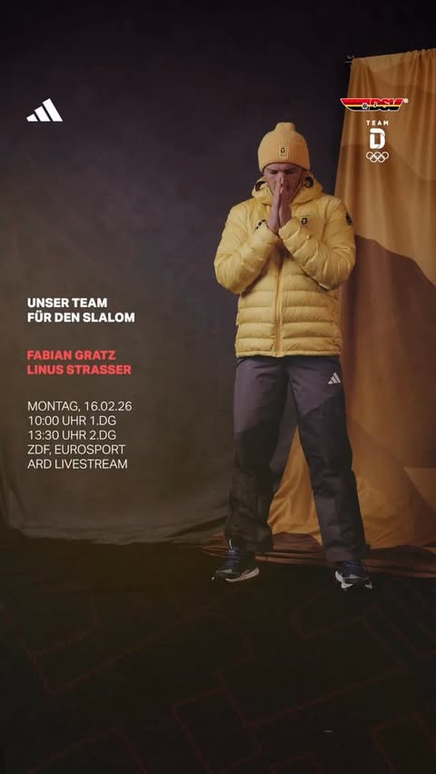 Instagram post by @dsv_alpin for adidas TERREX. Caption reads: One last dance in bormio! 🕺🏻 #SkiDeutschland....